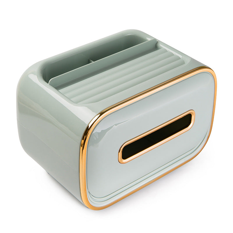NNEDSZ Blue PET Luxury Tissue Box – Multifunctional Desktop Paper Towel Organizer for Home and Living Room